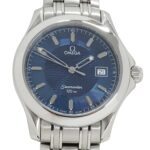 Omega Seamaster 2511.81 Brand Name 120m Water Resistant Date Quartz Movement Stainless Steel (SS) Silver & Blue - Image 2