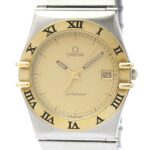 OMEGA Constellation 18K Gold Steel Quartz Mens Watch 396.1080