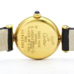 CARTIER Must Colisee Vermeil Gold Plated Leather Quartz Ladies - Image 6