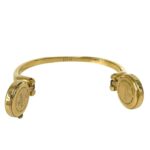 FENDI 600L Logo Engraved GP Quartz Wrist Bangle Gold 22368 - Image 8