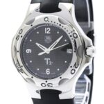 TAG HEUER Kirium Titanium Rubber Quartz Mens Watch WL1180 (å¤–è£…ä»•ä¸Šã’æ¸ˆã¿)