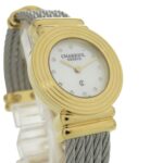 Unused Charriol Saint-Tropez 12-Piece Diamond Stainless Steel Watch with White Shell and Gold Dial, Quartz Movement, 0598 CHARRIOL - Image 3