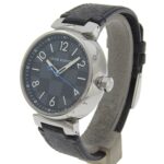 Louis Vuitton Tambour GM Watch QA073 Stainless Steel x Monogram Eclipse Canvas Quartz Analog Display Black Dial Men's - Image 2