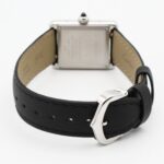Cartier Tank Must SM Stainless Steel Leather Strap Diamond Ladies Silver Tone W4TA0016 - Image 5