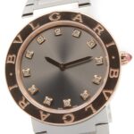 BVLGARI Bulgari 12-Diamond Watch, 18K Pink Gold (PG) Stainless Steel, Women's, Gray Tone, BBP33SG - Image 3