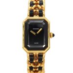 Chanel Premiere S-size H0001 Wo Black Gold Quartz