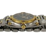 GUCCI 9000L Logo Engraved Stainless Steel Quartz Wrist Silver/Gold 37789 - Image 6