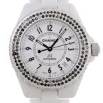 Chanel J12 38MM Bezel with Black Diamonds, Women's Watch H0970