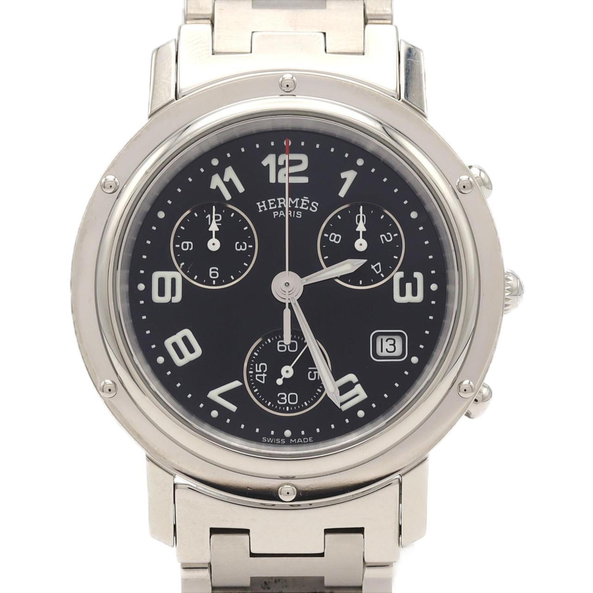 2000_dc702caa-4203-44e5-a0e0-31192564e4e0.jpg Hermes Clipper Chronograph CL1.910 SS Quartz - Image 1