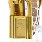 HERMES Kelly Watch Gold Plated Leather Quartz Ladies Watch - Image 2