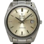 Omega Seamaster Chronometer F-25200 Gold Silver Watch 168.022/166.28 Stainless Steel Automatic Movement OMEGA Caliber 564 Men's Analog