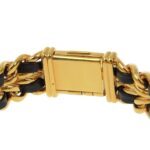 Chanel CHANEL Premiere S Watch H0001 Gold Plated x Leather Quartz Analog Display Black Dial Ladies - Image 7
