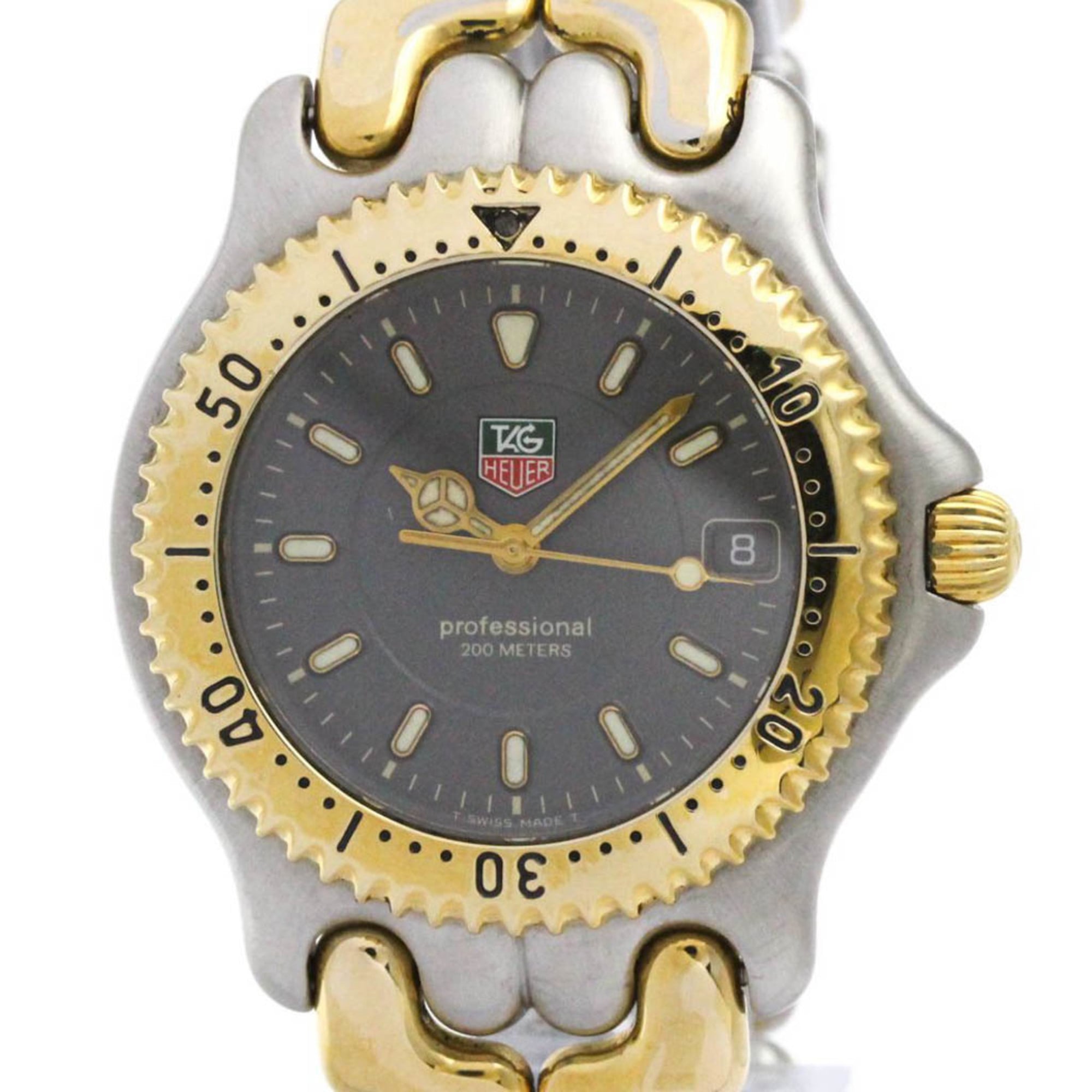 2000_de9fe1c0-a401-468d-ae1b-c931f10974af.jpg TAG HEUER Sel Professional 200M Gold Plated Steel Watch WG1120 - Image 1