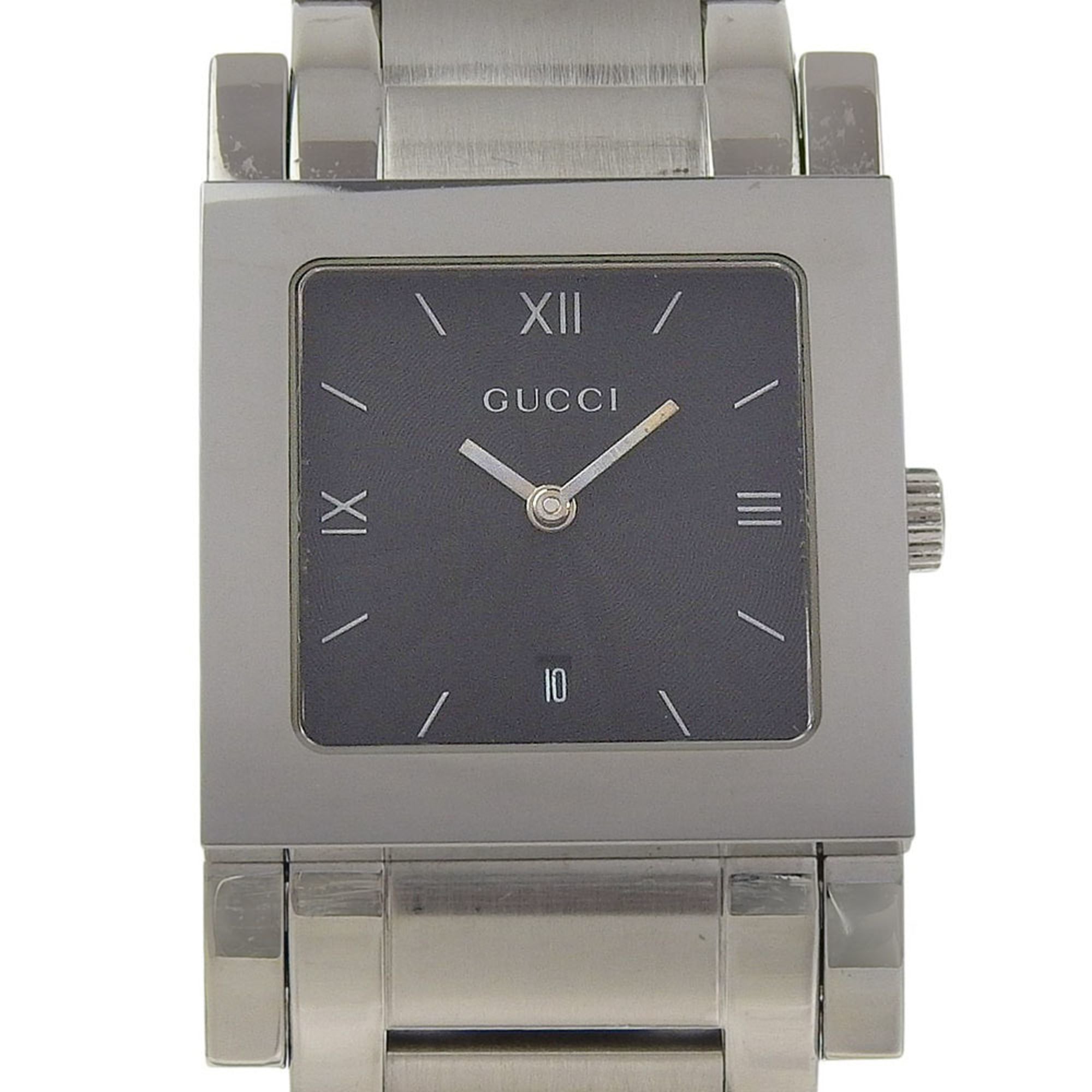 2000_df314af5-bd03-4c2b-b902-6a8381c1d178.jpg Gucci G Metro Watch 7900M.1 Stainless Steel Quartz Analog Display Black Dial Women's - Image 1