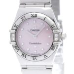 OMEGA Constellation Diamond MOP Dial Ladies Quartz Steel Watch 1567.66