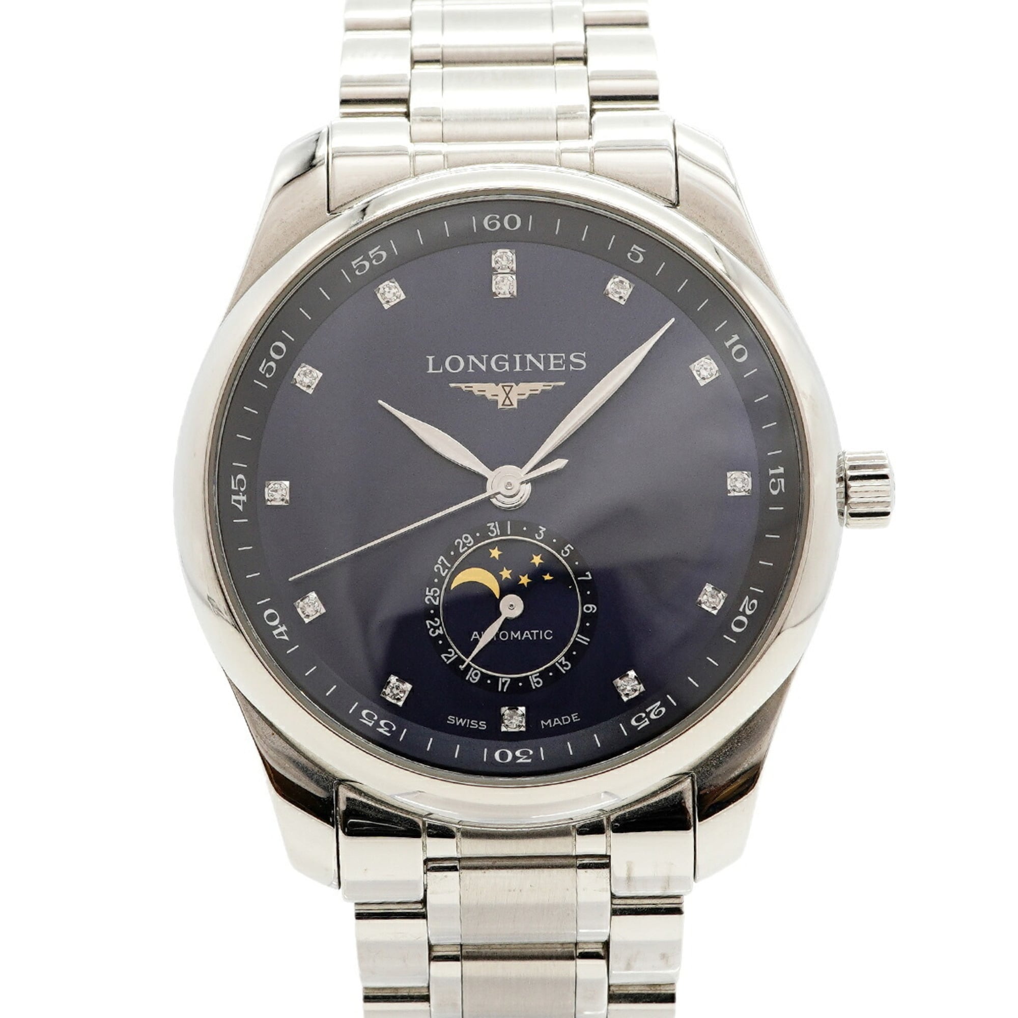 2000_e0203ce1-45ab-482e-9ce6-ca57bc3abeba.jpg Longines Master Collection Moonphase L2.909.4 Navy Dial - Image 1