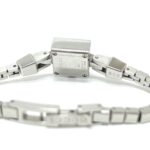 GUCCI 102 G Mini Square Chain Quartz Watch, Stainless Steel, Women's, Silver - Image 4