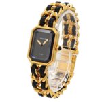 Chanel Premiere Large Size H0001 Wo Black Gold Quartz - Image 2