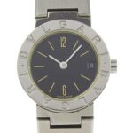 BVLGARI Bzero1 Watch, BZero1 BB23SS, Stainless Steel, Quartz Movement, Analog Display, Black Dial, Women's