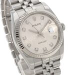 Rolex 116234G Datejust 10P Diamond Watch Stainless Steel SS K18WG Men's ROLEX - Image 4