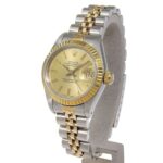 Rolex Datejust Two-Tone 69173, serial number in the 96s range, champagne gold dial, stainless steel, 18K yellow gold, automatic winding. - Image 2