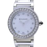 BVLGARI Women's Stainless Steel Watch with 12 Diamond Bezel (BBL26WSDS BBL26S 102374) 40086