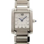 Cartier Tank FranÃ§aise SM Diamond WE110006 Silver Dial Wo