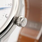 Hermes Arceau watch, stainless steel, leather strap, boys' size, white, AR5.510 - Image 6