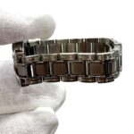 Tiffany & Co. Atlas watch, total weight 51.2g, stainless steel, quartz movement, black dial. - Image 9