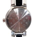 Louis Vuitton Tambour Slim Watch, Total Weight 51g, Stainless Steel, Rubber Strap, Quartz Movement, Black Dial, QA144 - Image 5