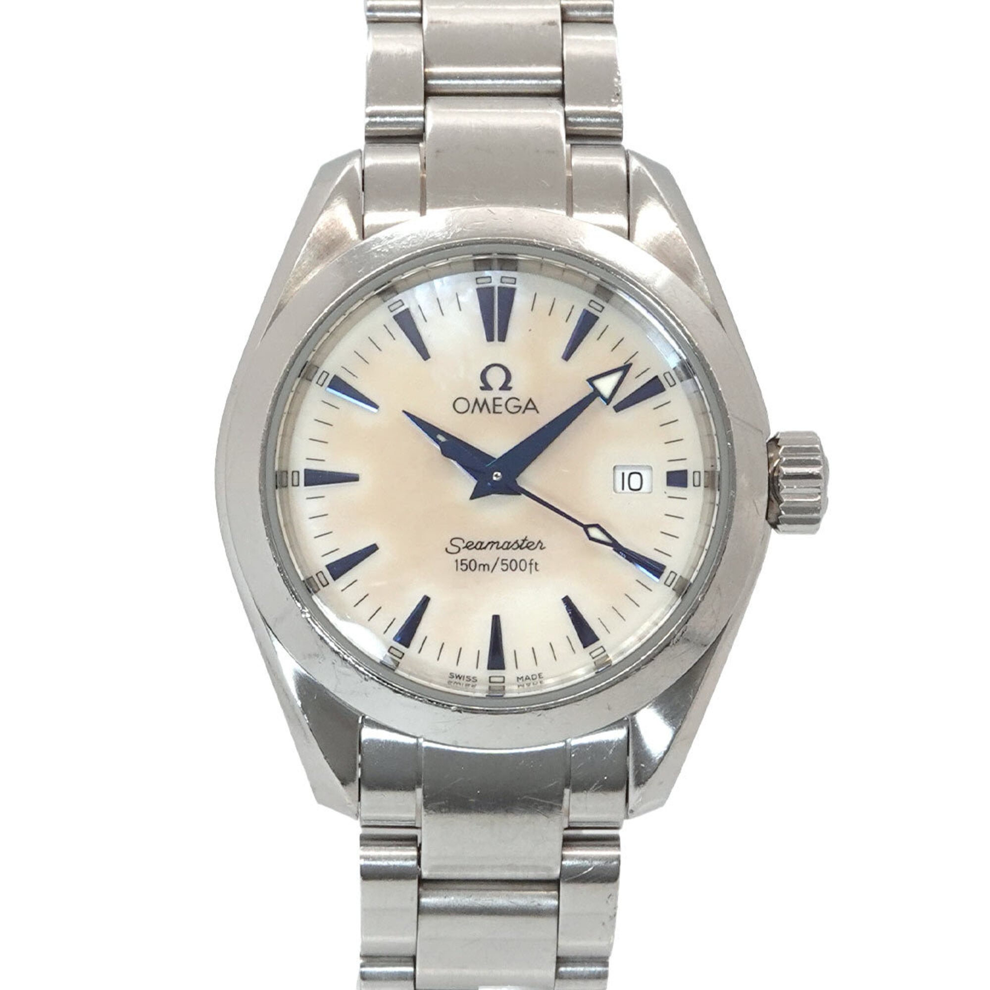 2000_e47b9793-7f87-40a1-beaa-9a072b3bd065.jpg Omega Seamaster Aqua Terra 2577 70 Women's Watch, Date Display, White Shell, Quartz Watch - Image 1