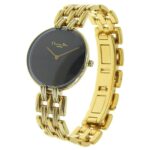 Christian Dior Bakira Watch D46-154-4 Gold Plated Quartz Analog Display Black Dial Women's I120224009 - Image 2