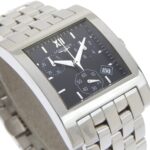 Longines DolceVita watch L5.668.4, stainless steel, quartz, analog, black dial, men's. - Image 3