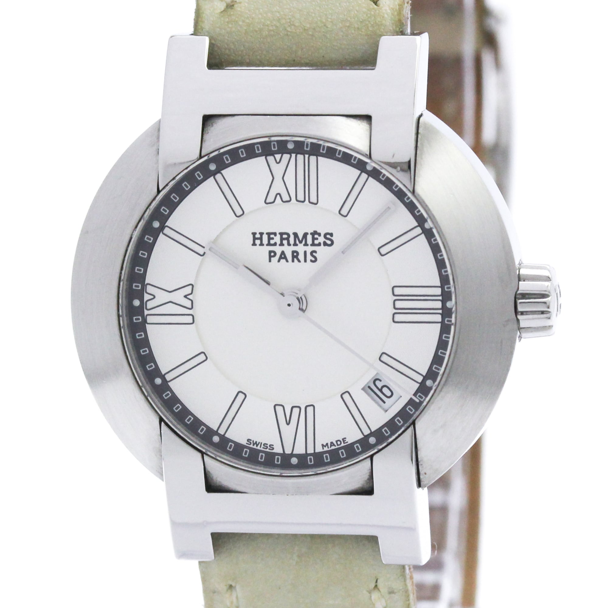 2000_e526503a-436b-47b6-90ff-61353a02c696.jpg HERMES Nomade Steel Auto Quartz Ladies Watch NO1.210 - Image 1
