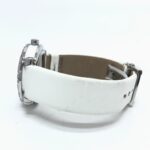 TIFFANY & Co. Z1300.11.11A20A41A White Ceramic Atlas Quartz Date with Stainless Steel and Leather Strap Silver - Image 5