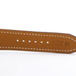 HERMES H Watch Gold Plated Leather Quartz Mens Watch HH1.510 - Image 7