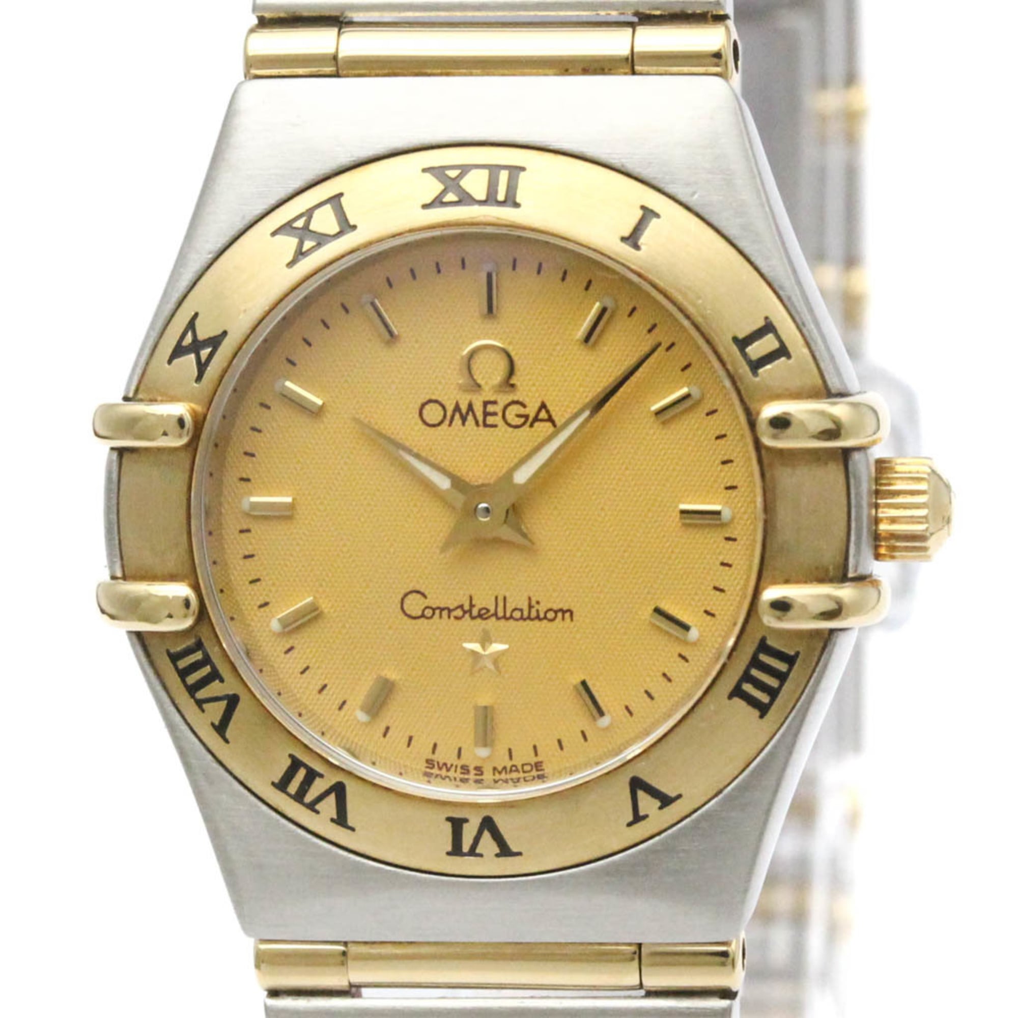 2000_e6608d4f-4ae2-4016-b73e-7f719b31b3c8.jpg OMEGA Constellation 18K Gold Steel Quartz Ladies Watch 1262.10 - Image 1