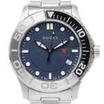 Gucci G-Timeless Sport Watch YA126253 Quartz Navy Dial Stainless Steel Men's GUCCI