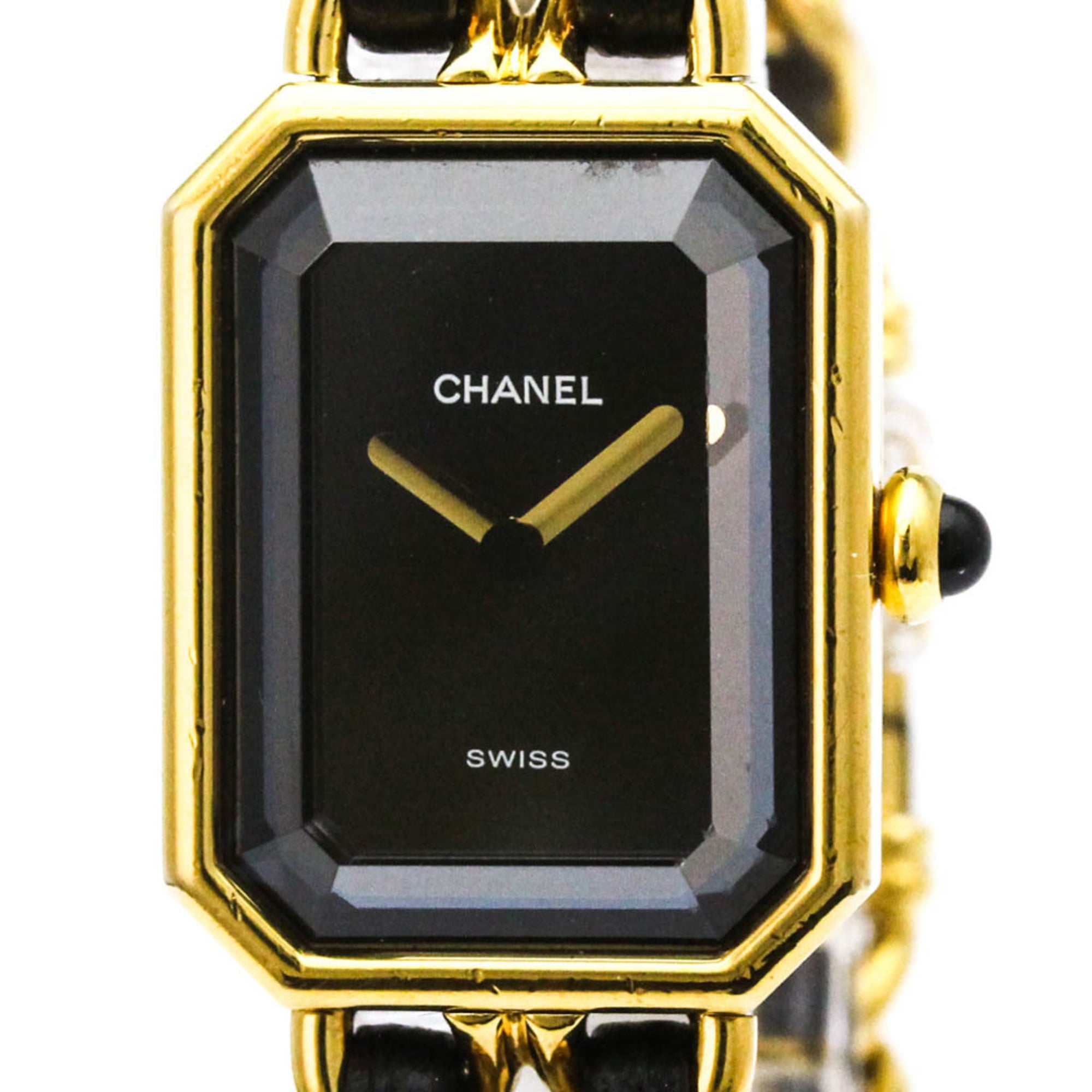2000_e7933055-9aeb-4aa1-a714-dd53c4c02938.jpg CHANEL Premiere Size L Gold Plated Quartz Ladies Watch H0001 - Image 1