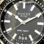 Gucci GUCCI watch, total weight 138.6g, stainless steel, rubber strap, quartz movement, black dial, 136.2 YA136204B - Image 4