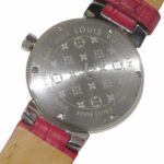 Louis Vuitton Tambour TRUNKS & BAGS wristwatch, total weight 34.8g, stainless steel, genuine leather strap, quartz movement, red dial, Q121N - Image 4