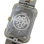 Hermes watch, CroisiÃ¨re, white, silver, gold, CR1.240 battery-operated, stainless steel, quartz movement. - Image 5
