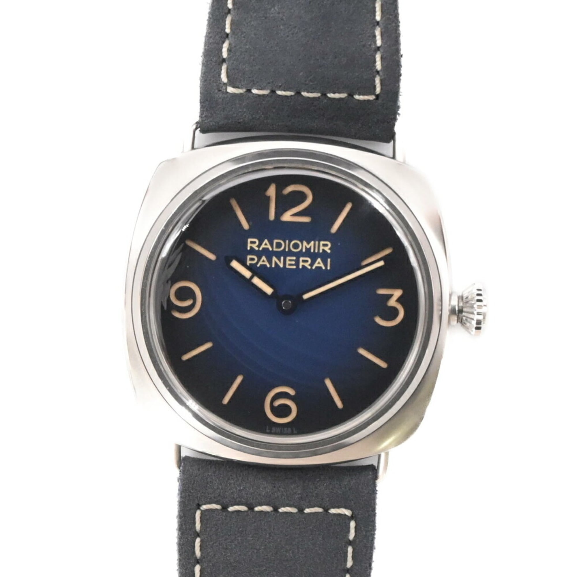 2000_e8854f6a-7f83-4ae6-bbde-c5fb160aa9e3.jpg PANERAI Radiomir Tre Giorni 45mm Watch with Blue Dial PAM01335 - Image 1