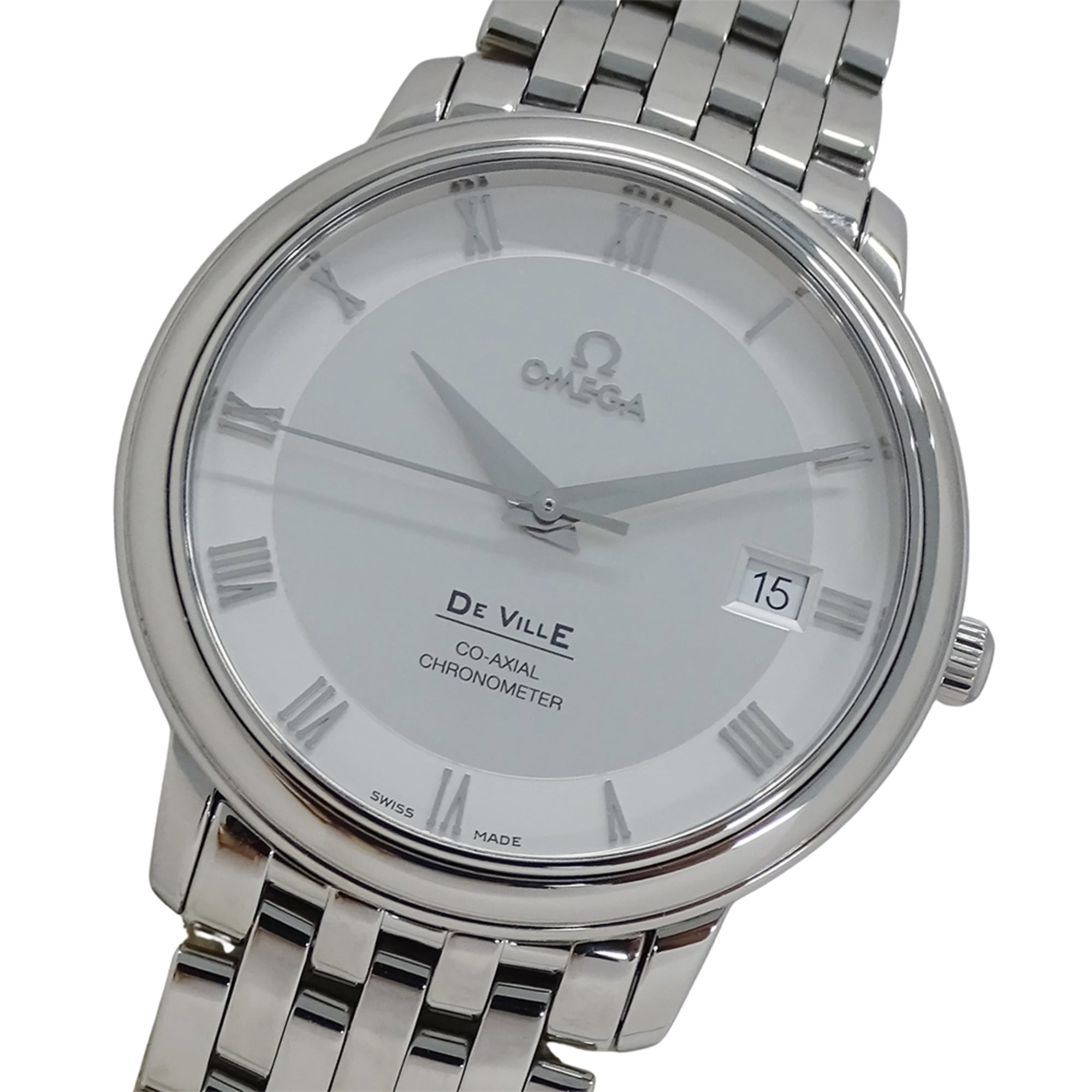 2000_e955cab0-2764-4f22-9587-bd0206e17a0f.jpg Omega De Ville Prestige 4574.31 Men's Watch, Brand Name, Date, Co-Axial Chronometer, Automatic, Stainless Steel (SS), Silver. - Image 1