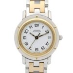 Hermes Clipper Gold Plated Stainless Steel Wo White CL4.220
