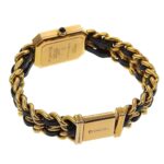 CHANEL Premiere L Watch, Gold-plated x Leather, Quartz, Analog Display, Black Dial, L, Women's - Image 4