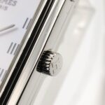 Hermes CroisiÃ¨re watch, stainless steel, women's, white with mother-of-pearl dial, CR2.210 - Image 5