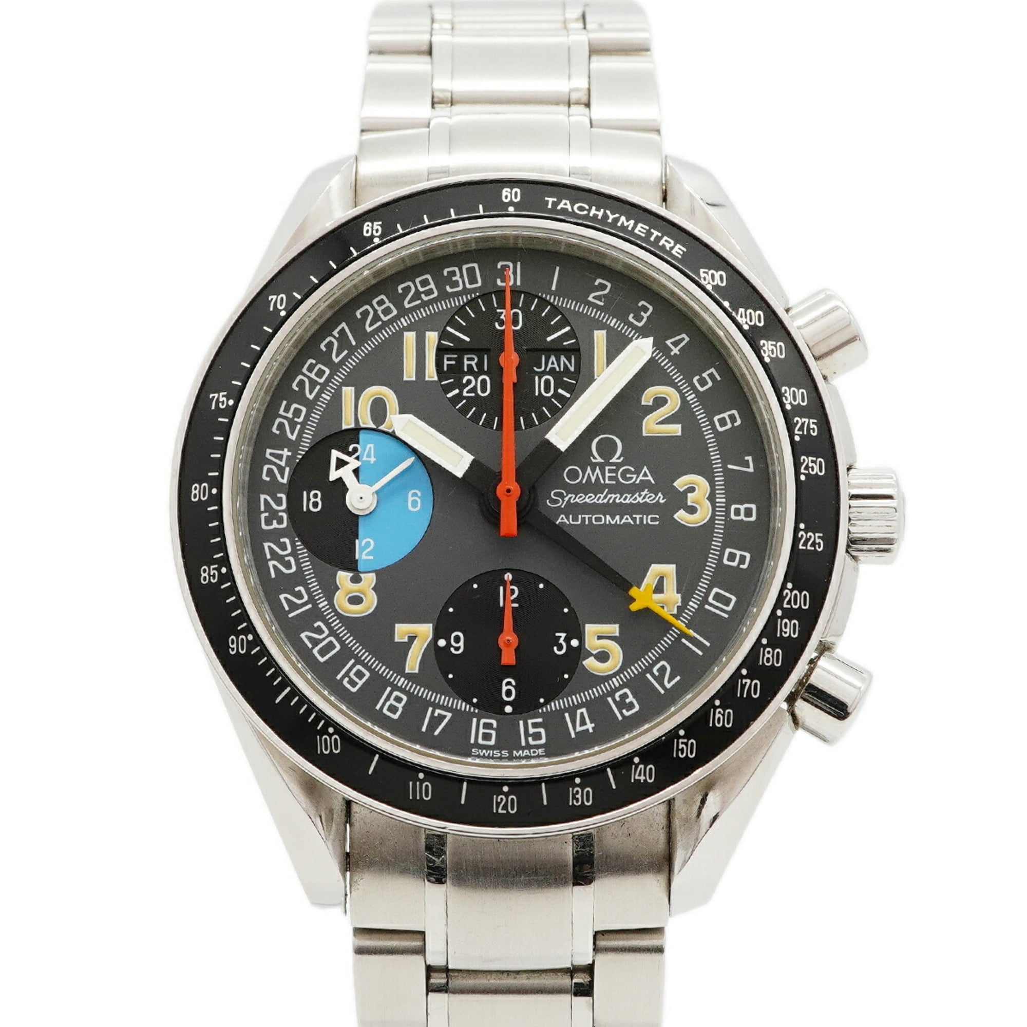 2000_eb35848b-5970-4a24-b37f-3908cee113d6.jpg Omega Speedmaster Mark 40 AM PM Triple Calendar 3520.53 Gray Dial - Image 1