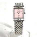 Van Cleef & Arpels 522642 Pink Shell Classic Cale 4P Diamond Square Ladies Stainless Steel M-241220-2