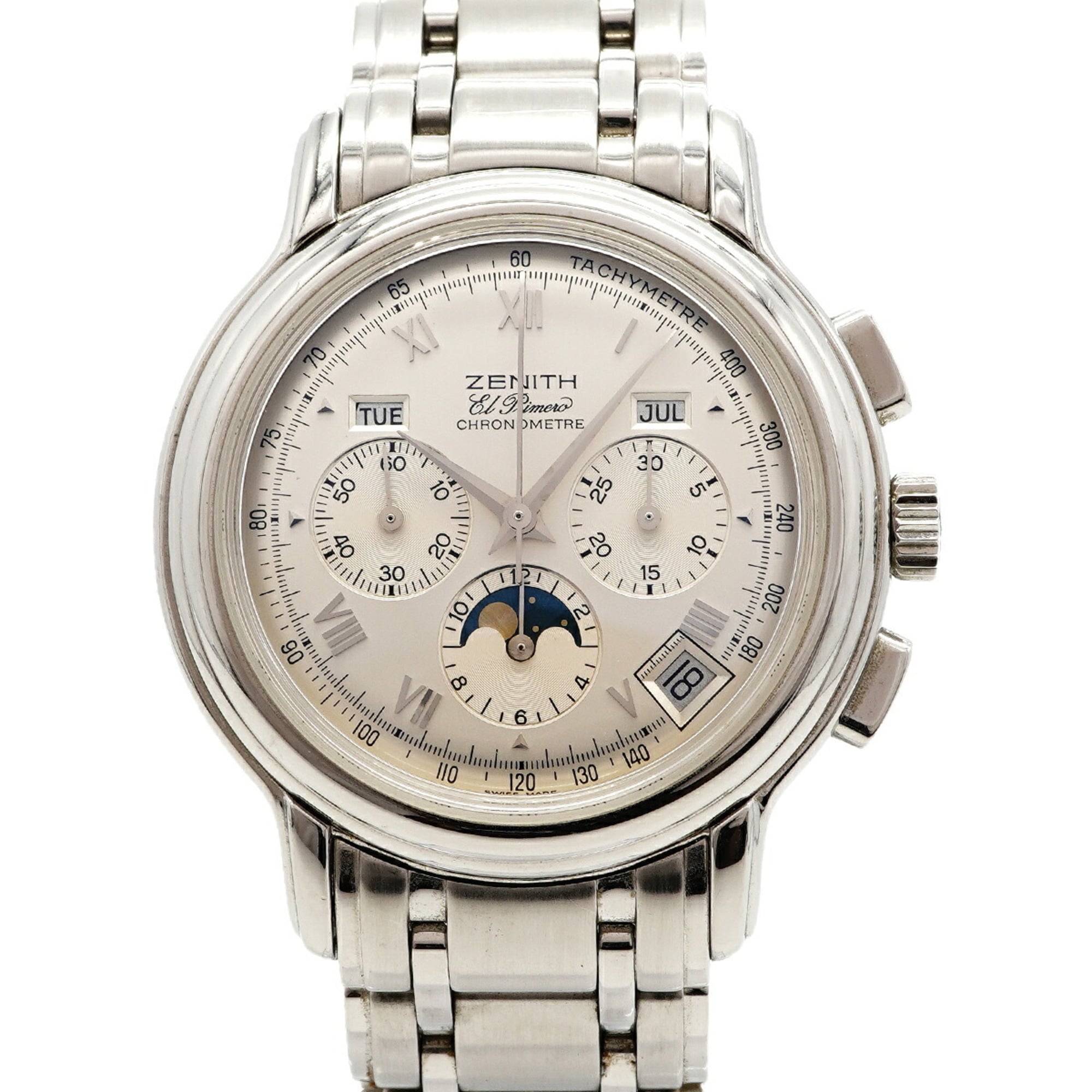 2000_ec487dfa-35f9-4adb-b57f-61d466846576.jpg Zenith Chronomaster El Primero Moonphase 02.0240.410 Silver Dial - Image 1